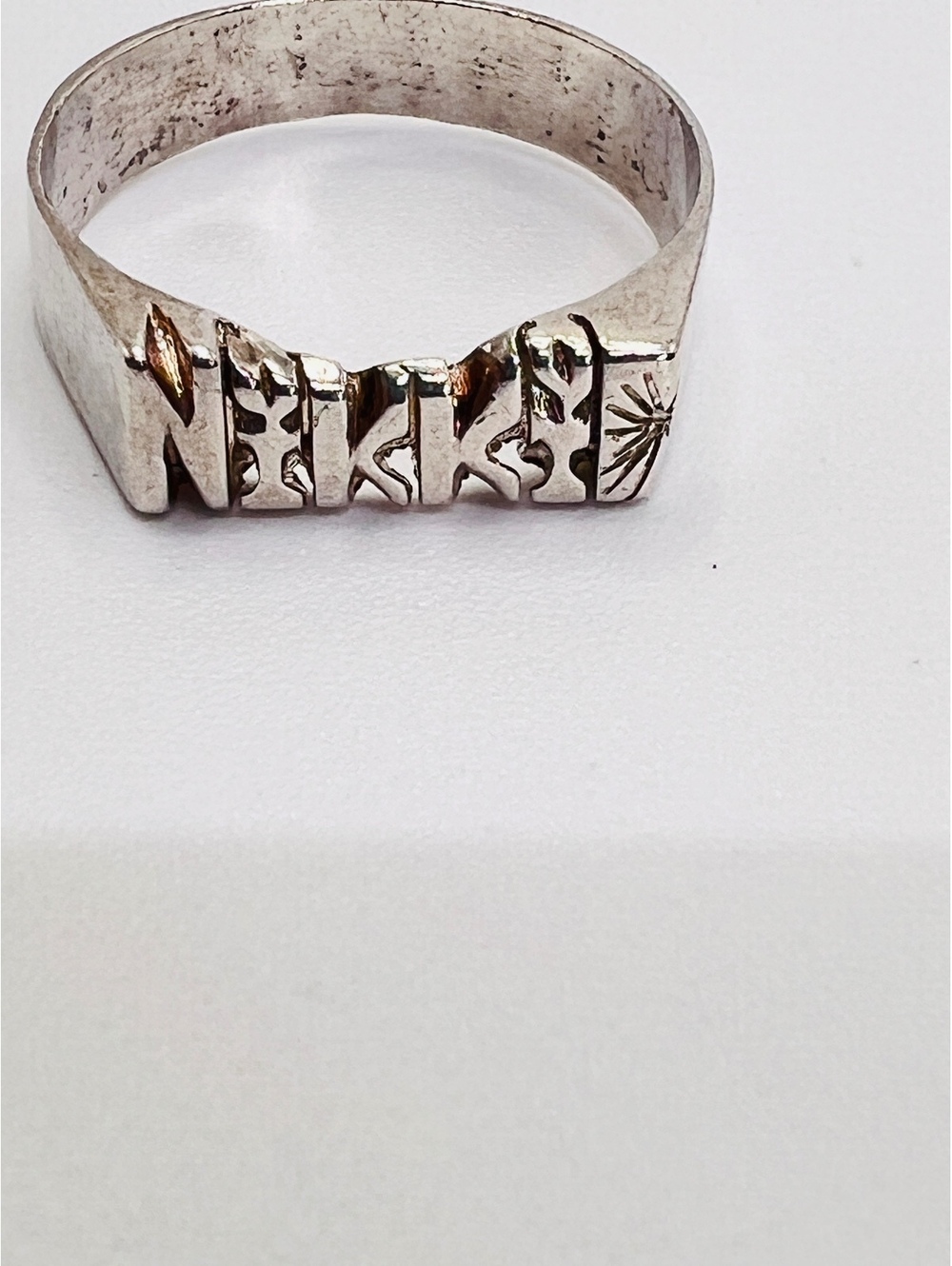 925 Sterling Silver Southwestern Storyteller Wide Band Ring Size 8.5